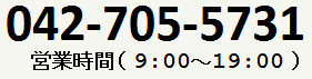 
                                042-705-5731
                                営業時間(9:00～19:00)
                                