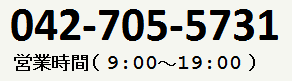 042-705-5731
            営業時間(9:00～19:00)